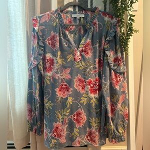 Loft Floral Long Sleeve Top